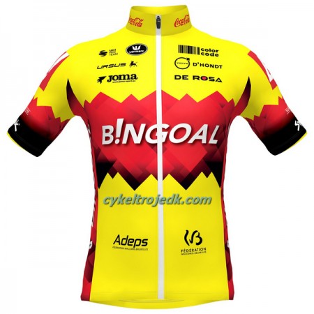 Cykeltrøje 2023 Bingoal WB Gul Rød